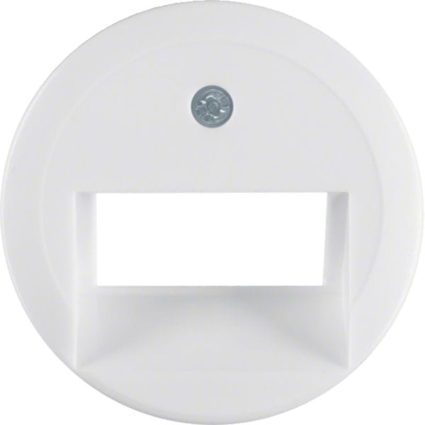 HAGER BOCCHIOTTI - Pezzo centrale x presa RJ universale doppio Serie 1930/Glas bianco polare lucido 1409