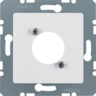 HAGER BOCCHIOTTI - Mascherina centrale per connettore XLR serie D bianco polare lucido