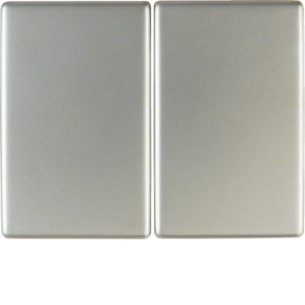 HAGER BOCCHIOTTI - Bilanciere doppio Berker K.5 acciaio inox, metallo opaco 14357004