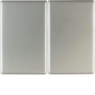 HAGER BOCCHIOTTI - Bilanciere doppio Berker K.5 acciaio inox, metallo opaco 14357004