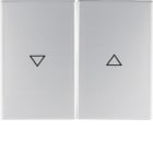 HAGER BOCCHIOTTI - Bilanciere doppio con serigrafia freccia singola K.5 alu, alluminio anodizzato 14357103