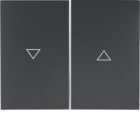 HAGER BOCCHIOTTI - Bilanciere doppio con serigrafia freccia singola K.1 antracite opaco, verniciato 14357106