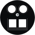 HAGER BOCCHIOTTI - Pezzo centrale per presa RJ/TV universale Berker R.1 14452045