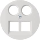 HAGER BOCCHIOTTI - Pezzo centrale per presa RJ/TV universale Berker R.1 14452089