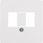 HAGER BOCCHIOTTI - Mascherina centrale con finestra TAE bianco polare lucido 145809