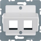 HAGER BOCCHIOTTI - Mascherina centrale doppia per Jack AMP bianco polare lucido 146309