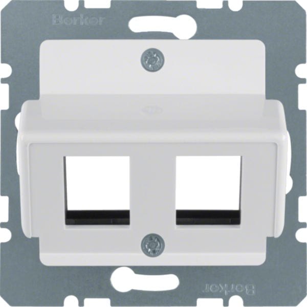 HAGER BOCCHIOTTI - Mascherina centrale doppia per Jack Krone bianco polare lucido 146409