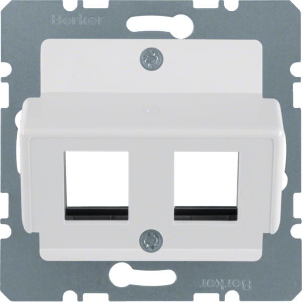 HAGER BOCCHIOTTI - Mascherina centrale doppia per Jack Krone bianco polare opaco/velluto 14641909