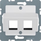 HAGER BOCCHIOTTI - Mascherina centrale doppia per Jack Krone bianco polare opaco/velluto 14641909