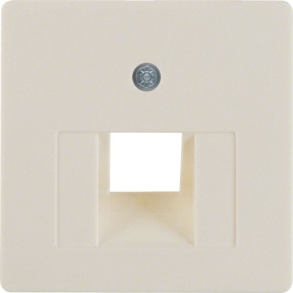 HAGER BOCCHIOTTI - Mascherina centrale per presa RJ universale bianco lucido 146802