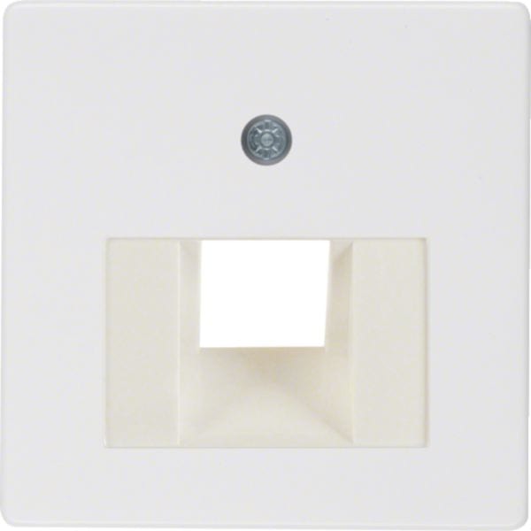 HAGER BOCCHIOTTI - Mascherina centrale per presa RJ universale bianco polare lucido