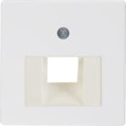 HAGER BOCCHIOTTI - Mascherina centrale per presa RJ universale bianco polare lucido