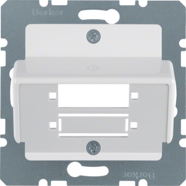 HAGER BOCCHIOTTI - Mascherina c.le x accoppiamenti in fibra ottica Duplex SC bianco pol. luc. 148009