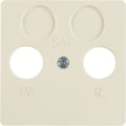 HAGER BOCCHIOTTI - Mascherina centrale per presa TV doppia wg UP IP44 bianco lucido 148602