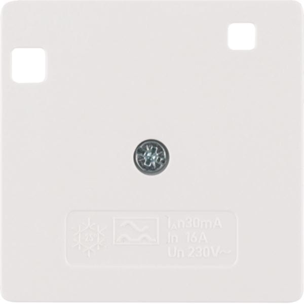 HAGER BOCCHIOTTI - Mascherina centrale 50x50 per interruttore differenziale, bianco polare lucido