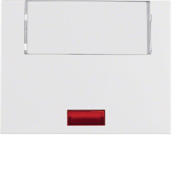 HAGER BOCCHIOTTI - Bilanciere con lente e grande portaetichetta Berker K.1 bianco polare lucido 14967009