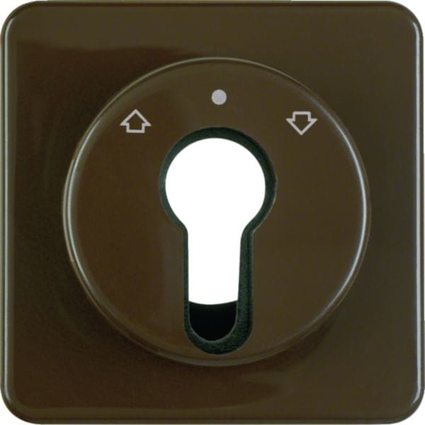 HAGER BOCCHIOTTI - Pezzo c.le x commutatori/pulsanti a chiave x veneziane wg UP IP44 marrone lucido 151811