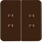 HAGER BOCCHIOTTI - Bilanciere doppio avvitabile wg UP IP44 marrone lucido