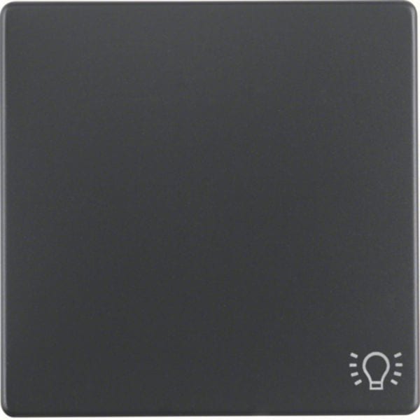 HAGER BOCCHIOTTI - Bilanciere con serigrafia per luce Berker Q.1/Q.3 antracite velluto, verniciato