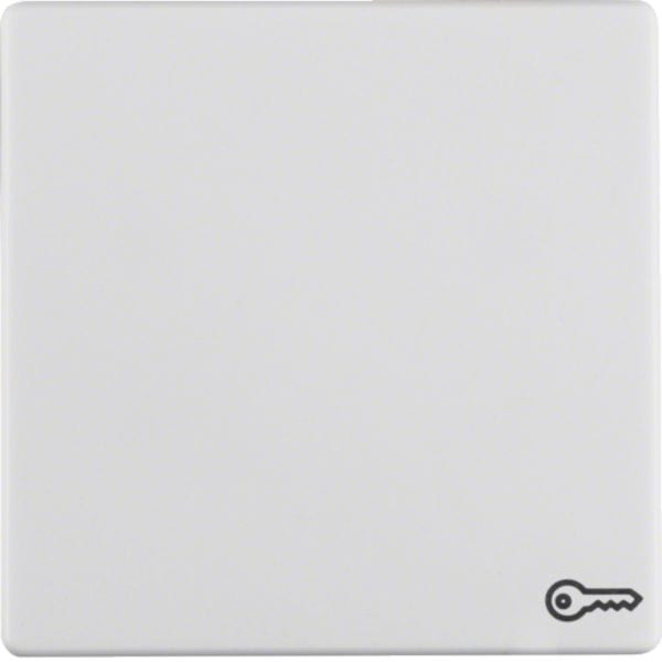 HAGER BOCCHIOTTI - Bilanciere con serigrafia per apriporta Berker Q.1/Q.3 bianco polare velluto