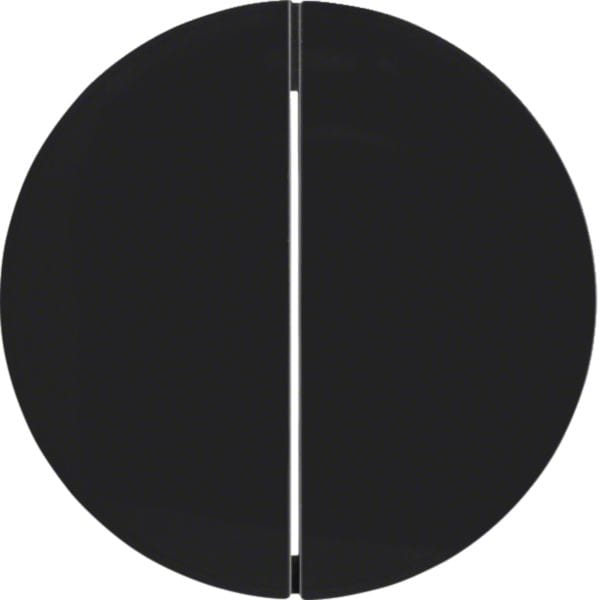 HAGER BOCCHIOTTI - Bilanciere doppio Berker R.1/R.3 nero lucido