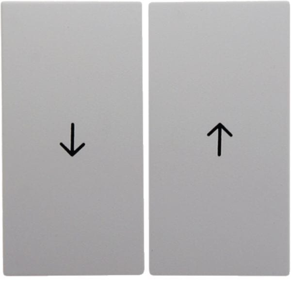 HAGER BOCCHIOTTI - Bilanciere doppio con serigrafia freccia Berker S.1/B.3/B.7 bianco polare opaco