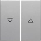 HAGER BOCCHIOTTI - Bilanciere doppio con serigrafia freccia Berker Q.1/Q.3 alu velluto, verniciato 16256084