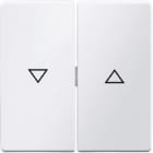 HAGER BOCCHIOTTI - Bilanciere doppio con serigrafia freccia Berker Q.1/Q.3 bianco polare velluto