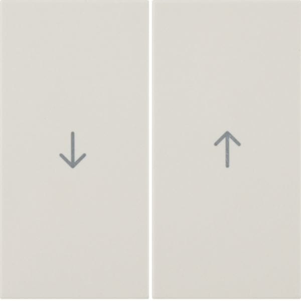 HAGER BOCCHIOTTI - Bilanciere doppio con serigrafia freccia Berker S.1 bianco lucido