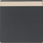 HAGER BOCCHIOTTI - Bilanciere con portaetichetta Berker Q.1/Q.3 antracite velluto, verniciato