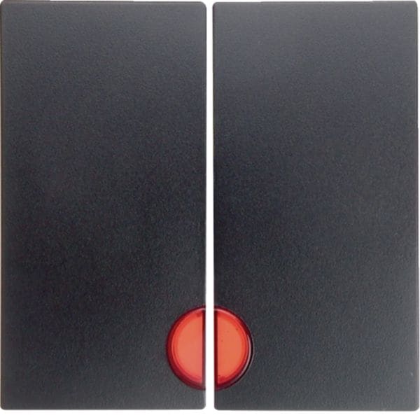 HAGER BOCCHIOTTI - Bilanciere doppio con lente Berker B.3/B.7 antracite opaco