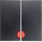HAGER BOCCHIOTTI - Bilanciere doppio con lente Berker B.3/B.7 antracite opaco