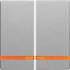 HAGER BOCCHIOTTI - Bilanciere doppio con lente Berker Q.1/Q.3 alu velluto, verniciato