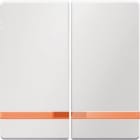 HAGER BOCCHIOTTI - Bilanciere doppio con lente Berker Q.1/Q.3 bianco polare velluto 16276089