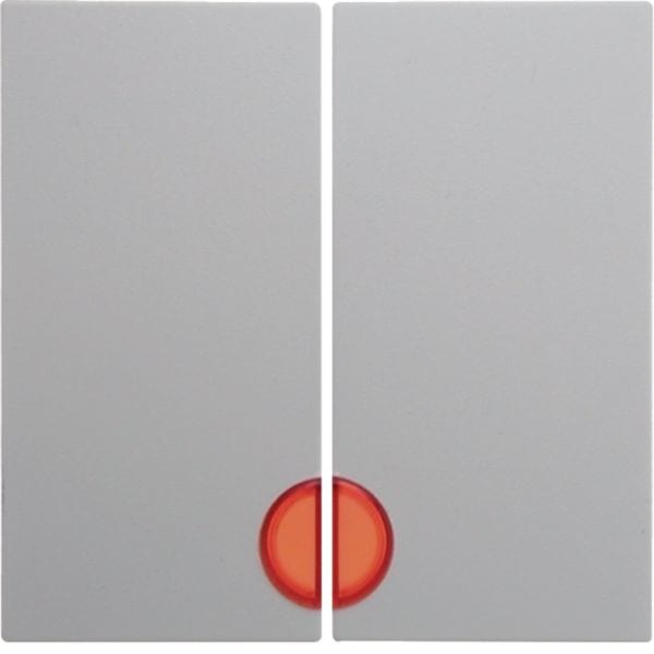 HAGER BOCCHIOTTI - Bilanciere doppio con lente Berker S.1/B.3/B.7 bianco polare lucido