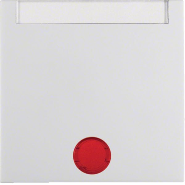 HAGER BOCCHIOTTI - Bilanciere con lente ed etichetta Berker S.1/B.3/B.7 bianco polare lucido