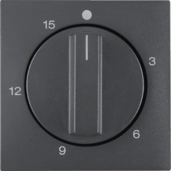 HAGER BOCCHIOTTI - Pezzo centrale per timer meccanico 15 min Berker B.3/B.7 antracite opaco