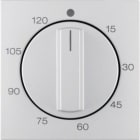 HAGER BOCCHIOTTI - Pezzo centrale per timer meccanico 120 min Berker B.7 alu opaco, verniciato