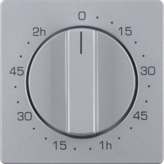 HAGER BOCCHIOTTI - Pezzo centrale per timer meccanico Serie Q.1/Q.3 alluminio velluto, verniciato 16336084