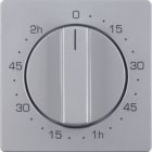 HAGER BOCCHIOTTI - Pezzo centrale per timer meccanico Serie Q.1/Q.3 alluminio velluto, verniciato