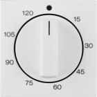 HAGER BOCCHIOTTI - Pezzo centrale x timer meccanico 120 min Berker S.1/B.3/B.7 bianco polare lucido
