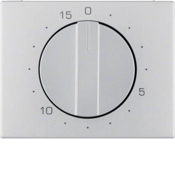 HAGER BOCCHIOTTI - Pezzo c.le x timer meccanico 15 minuti Berker K.5 alu, alluminio anodizzato
