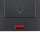 HAGER BOCCHIOTTI - Pezzo c.le con stampa x Puls. Hotel Card Serie K.1 antracite opaco, verniciato 16417106