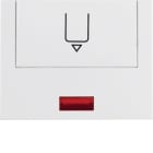 HAGER BOCCHIOTTI - Pezzo centrale con serigrafia per pulsante Hotel Card K.1 bianco polare lucido