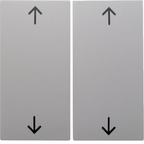 HAGER BOCCHIOTTI - Bilanciere doppio con serigrafia frecce Berker S.1/B.3/B.7 bianco polare opaco