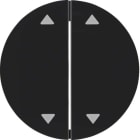 HAGER BOCCHIOTTI - Bilanciere doppio con serigrafia frecce Berker R.1/R.3 nero lucido 16442045