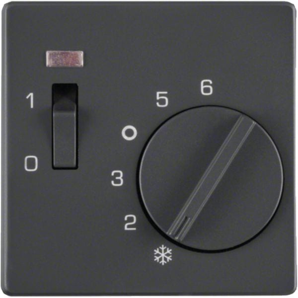 HAGER BOCCHIOTTI - Pezzo c.le x regolat. di temperatura Serie Q.1/Q.3 antracite velluto, vernic. 16716086