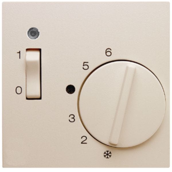 HAGER BOCCHIOTTI - Pezzo centrale per regolatore di temperatura Berker S.1 bianco lucido