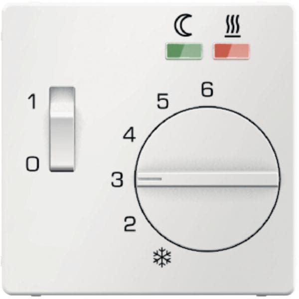 HAGER BOCCHIOTTI - Pezzo c.le x Termostato x risc. a pavimento Serie Q.1/Q.3 bianco pol. vellut