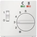 HAGER BOCCHIOTTI - Pezzo c.le x Termostato x risc. a pavimento Serie Q.1/Q.3 bianco pol. vellut